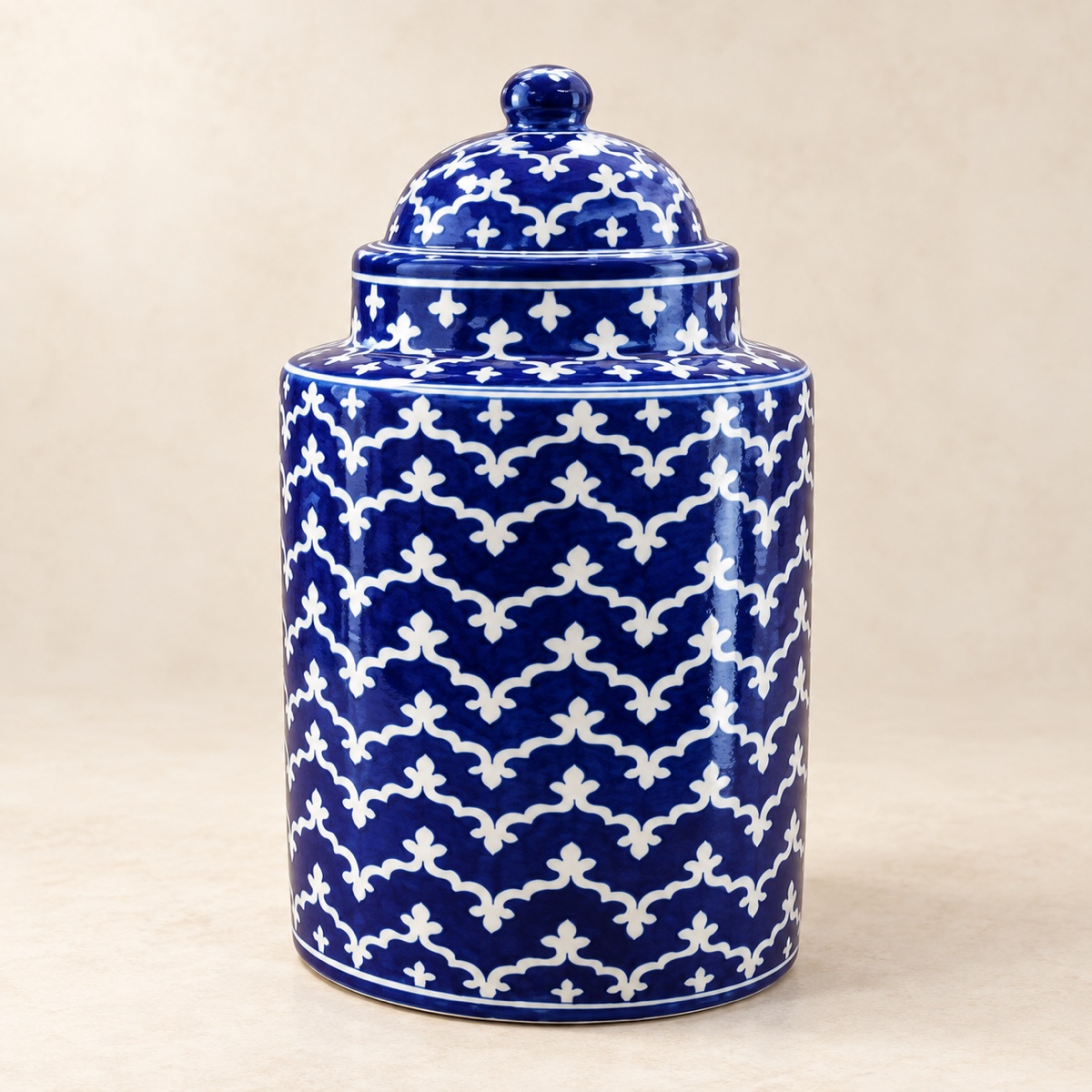 AI-styled product photo: Lidded jar