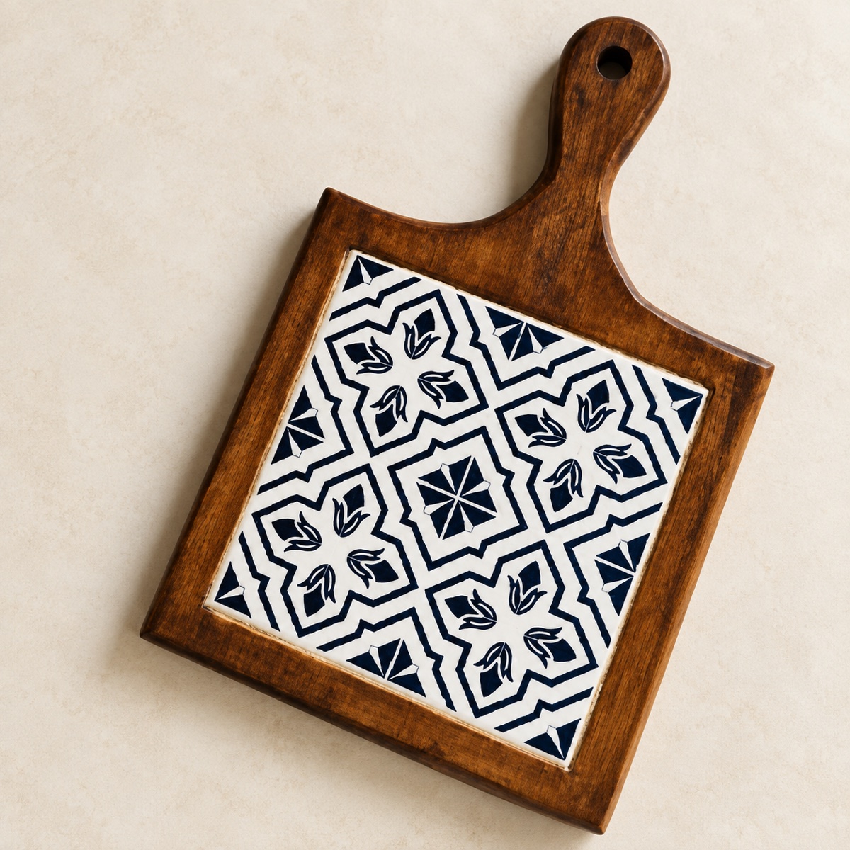 AI-styled product photo: Tile-inlay board