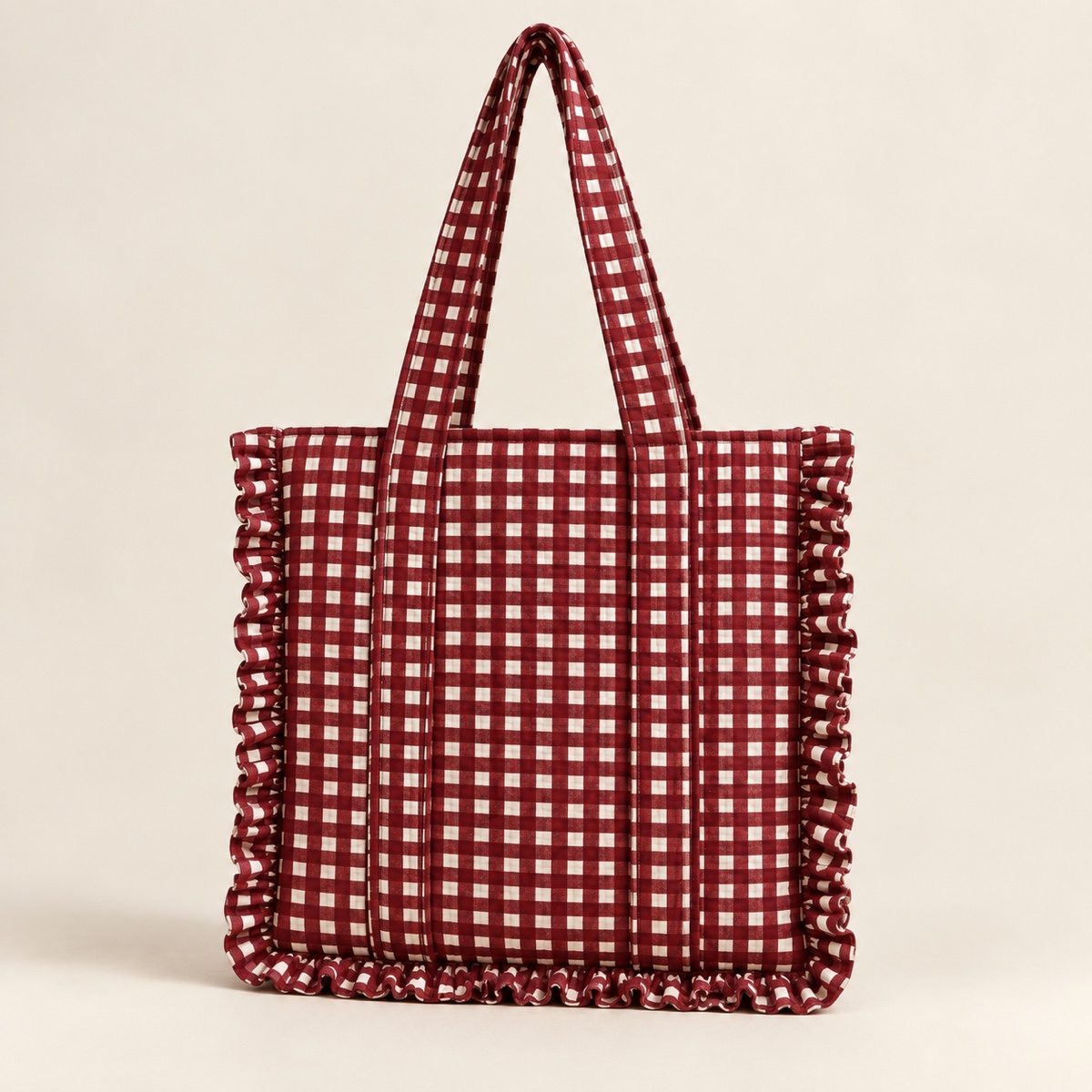 AI-styled product photo: Frill tote bag