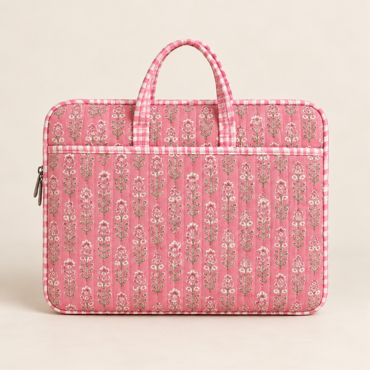 AI-styled product photo: Laptop sleeve